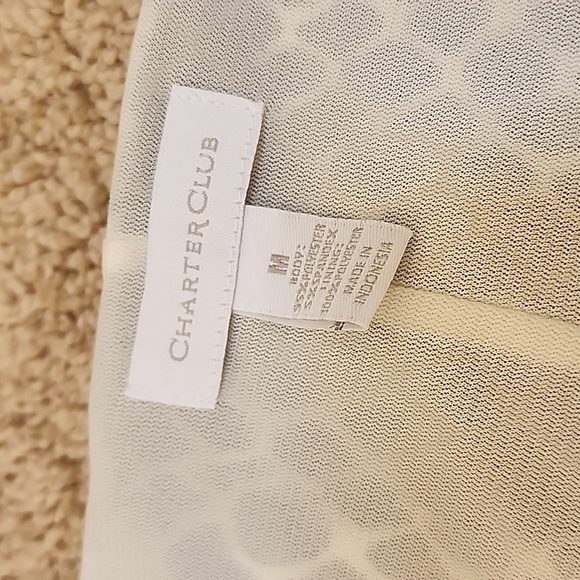 NWT! Charter Club Size M Blue with white printed dress - Picture 5 of 12